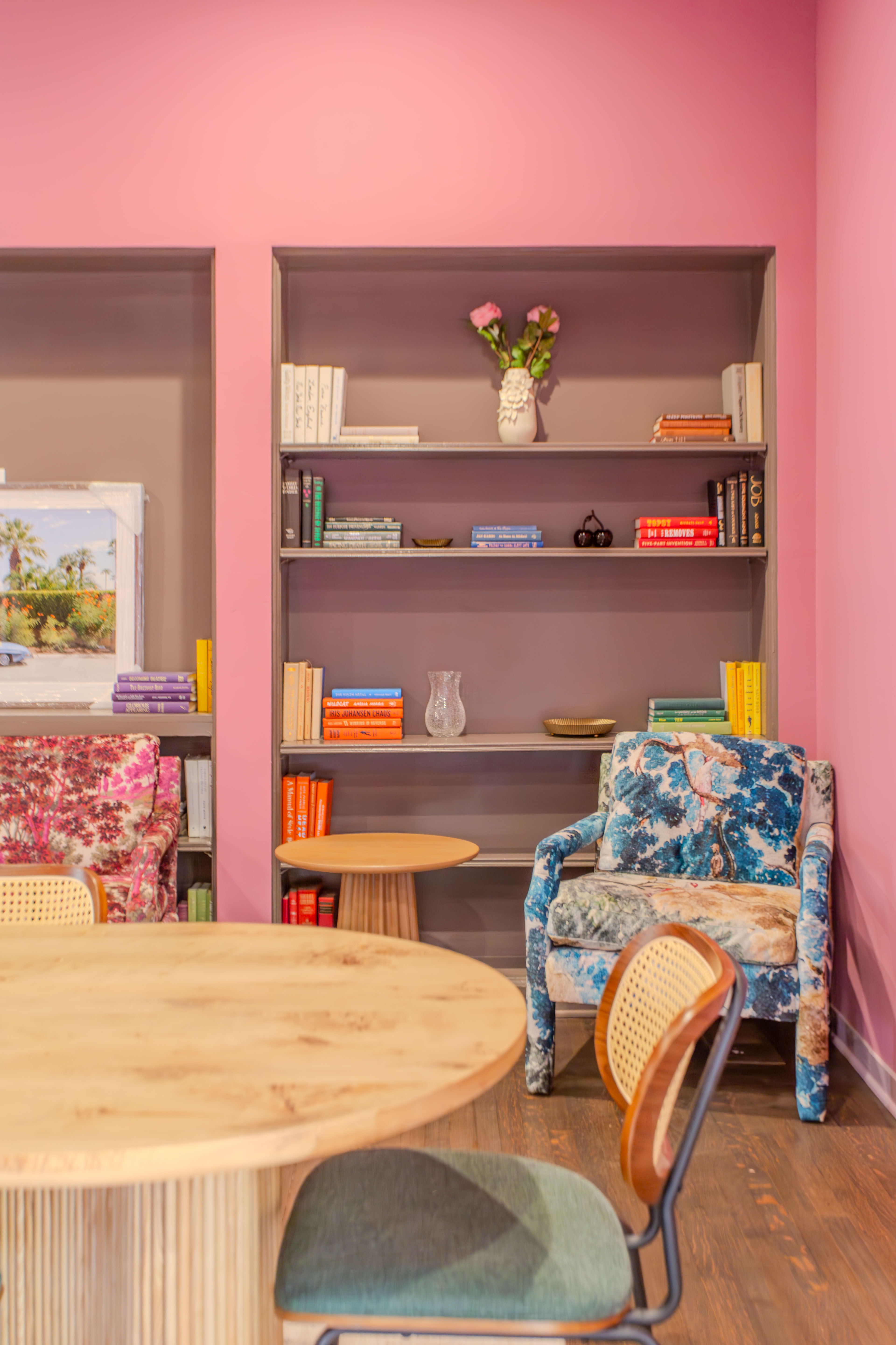 Pink study nook