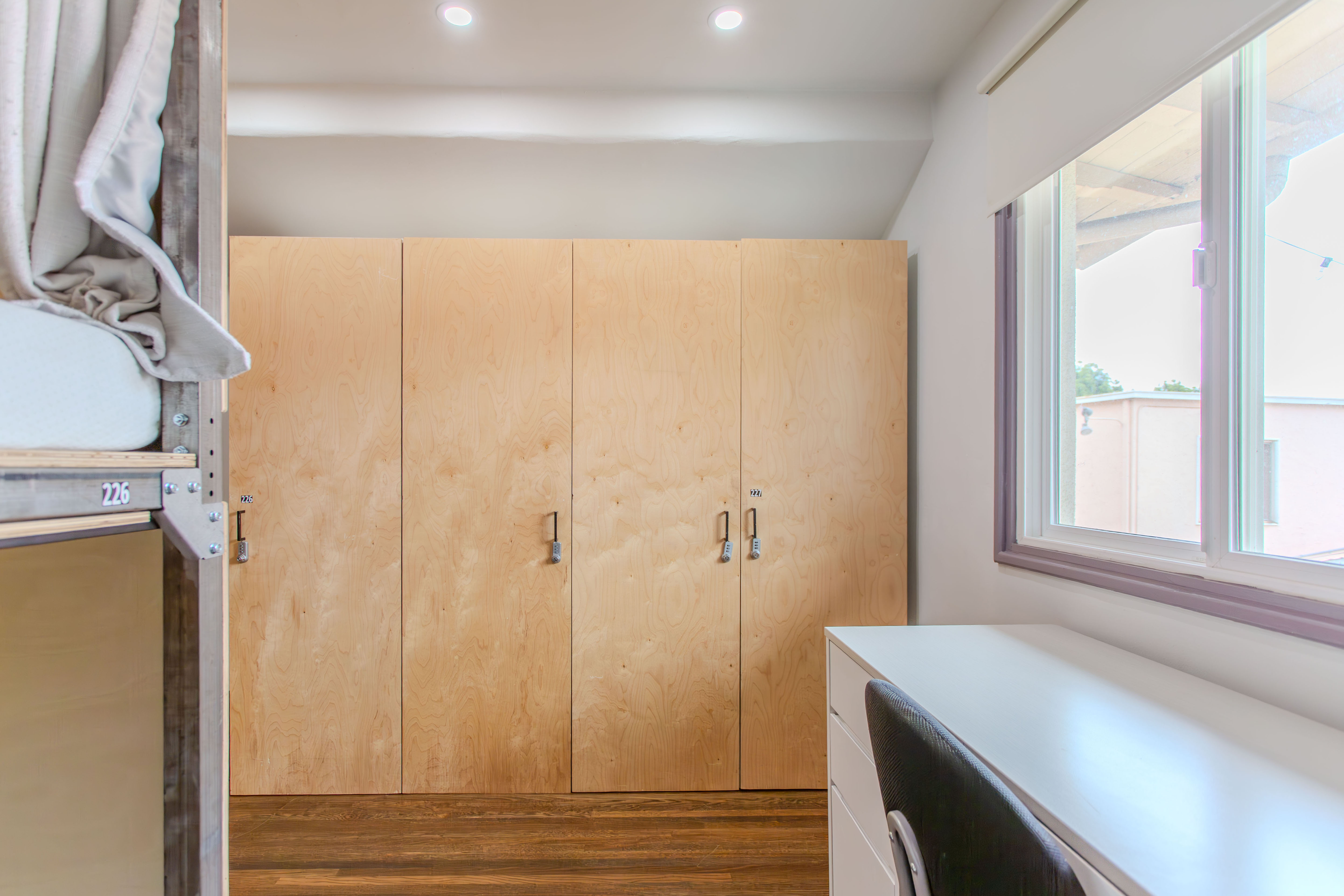 Shared pod room wardrobes